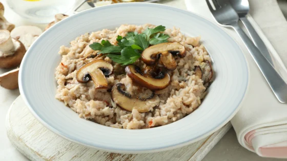 Risotto con champiñones